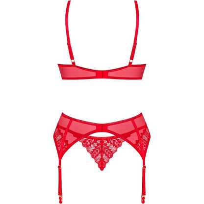 OBSESSIVE - INGRIDIA SET THREE PIECE RED XS/S