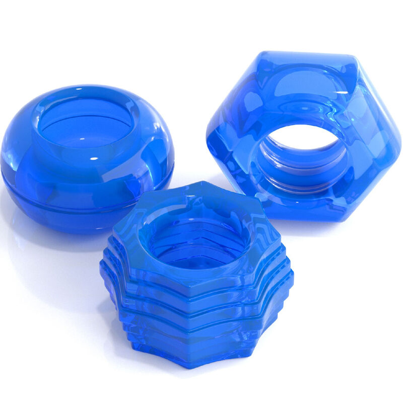 CLASSIX - SET OF 3 BLUE PENIS RINGS