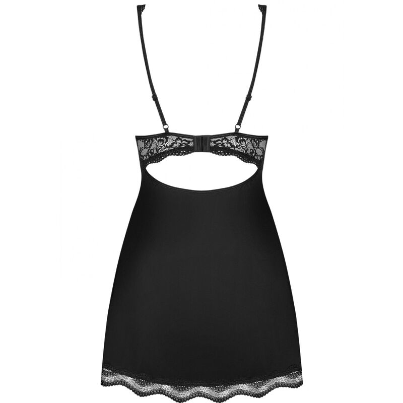 OBSESSIVE - BABYDOLL AND LUVAE THONG BLACK XS/S 