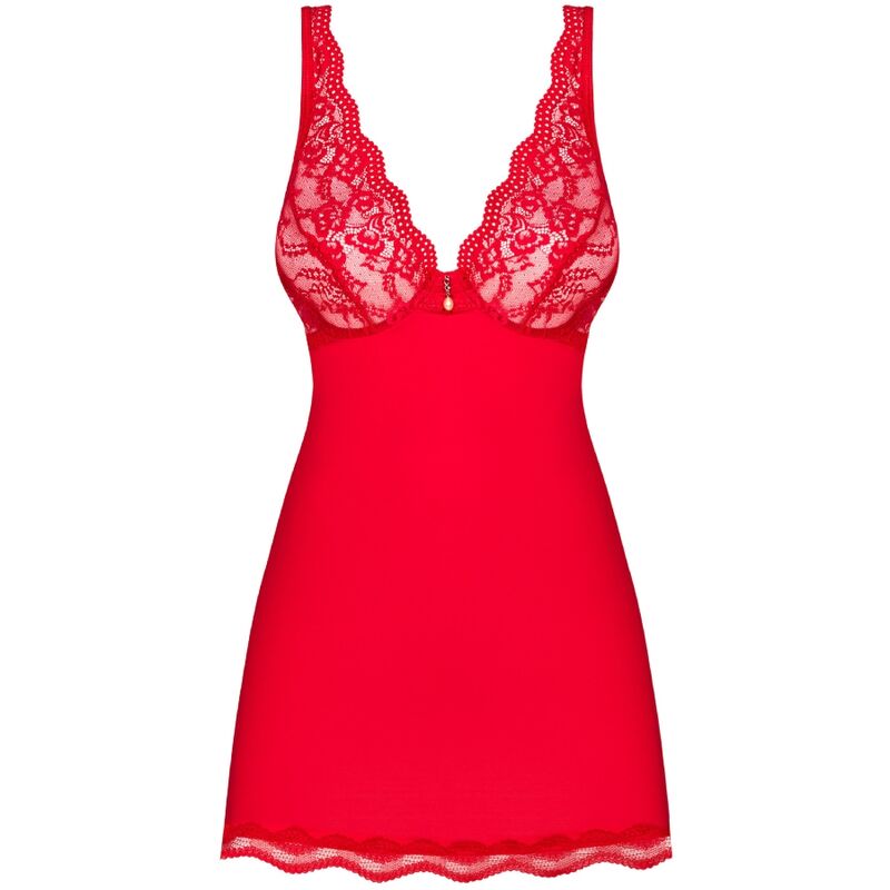 OBSESSIVE - LUVAE BABYDOLL &amp; TANGA RED S/M