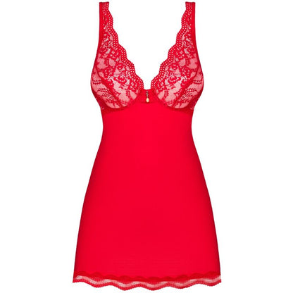 OBSESSIVE - LUVAE BABYDOLL &amp; TANGA RED S/M