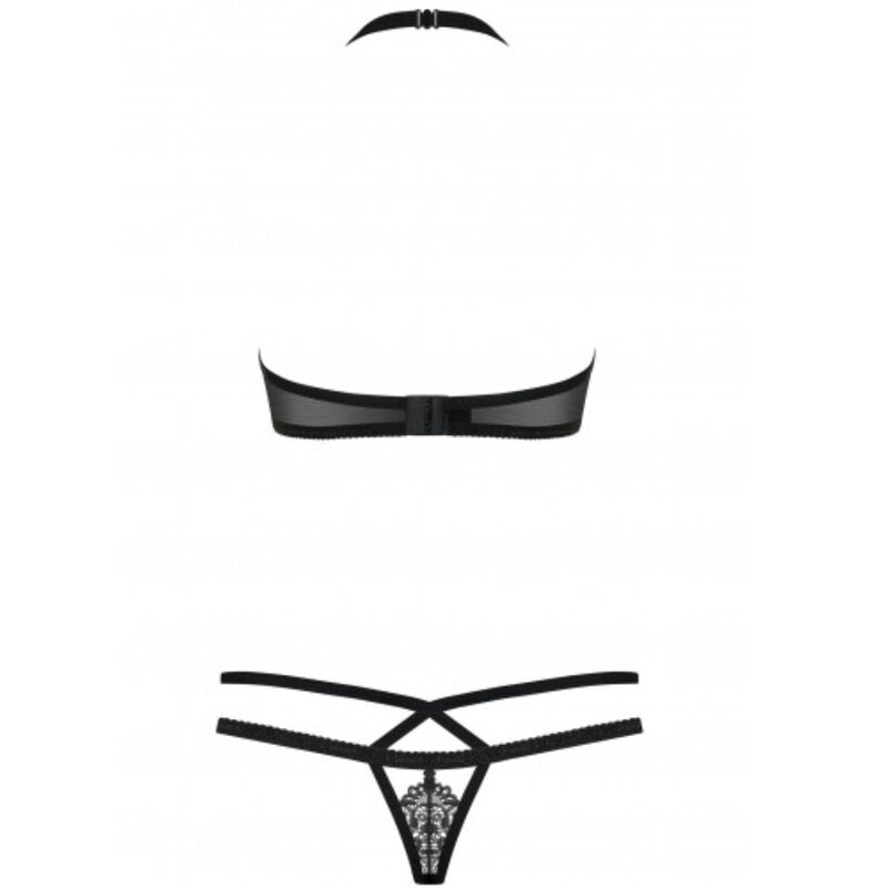 OBSESSIVE - 838 SET TWO PIECE BLACK S/M