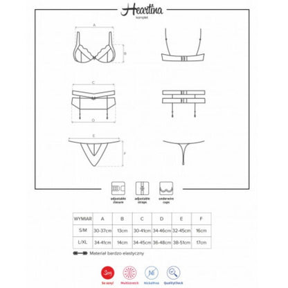 OBSESSIVE - HEARTINE SET THREE PIECE S/M