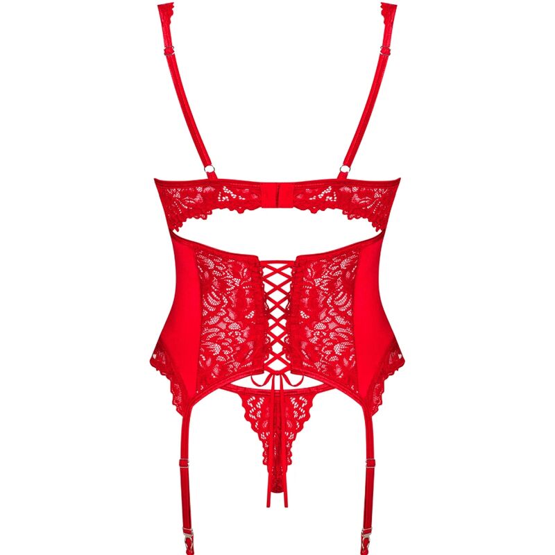 OBSESSIVE - AMOR CHERRIS CORSET &amp; TANGA L/XL