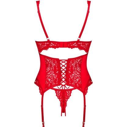 OBSESSIVE - AMOR CHERRIS CORSET &amp; TANGA L/XL