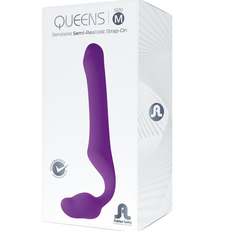 ADRIEN LASTIC – QUEENS STRAP-ON FLEXIBLE VIOLET SIZE M