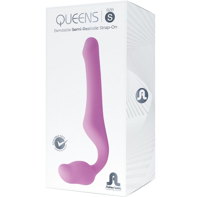 ADRIEN LASTIC - QUEENS STRAP-ON FLEXIBEL ROSA GRÖSSE S