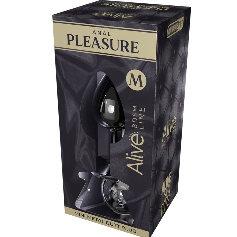 ALIVE - ANAL PLEASURE MINI PLUG METALL SCHWARZ GRÖSSE M