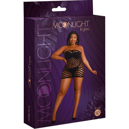 MOONLIGHT – MODEL 10 MESH DRESS BLACK OVERSIZE