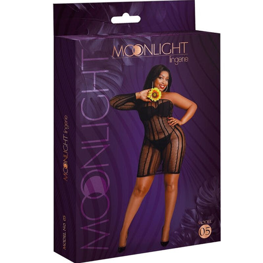 MOONLIGHT - MODEL 5 DRESS BLACK OVERSIZE