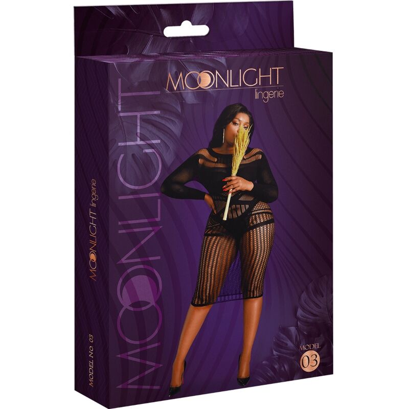 MOONLIGHT - MODEL 3 DRESS BLACK OVERSIZE