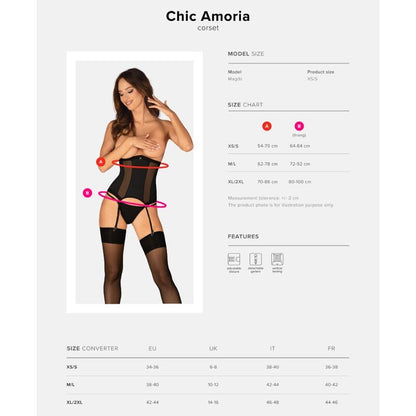 OBSESSIVE - CHIC AMORIA CORSET &amp; THONG XS/S