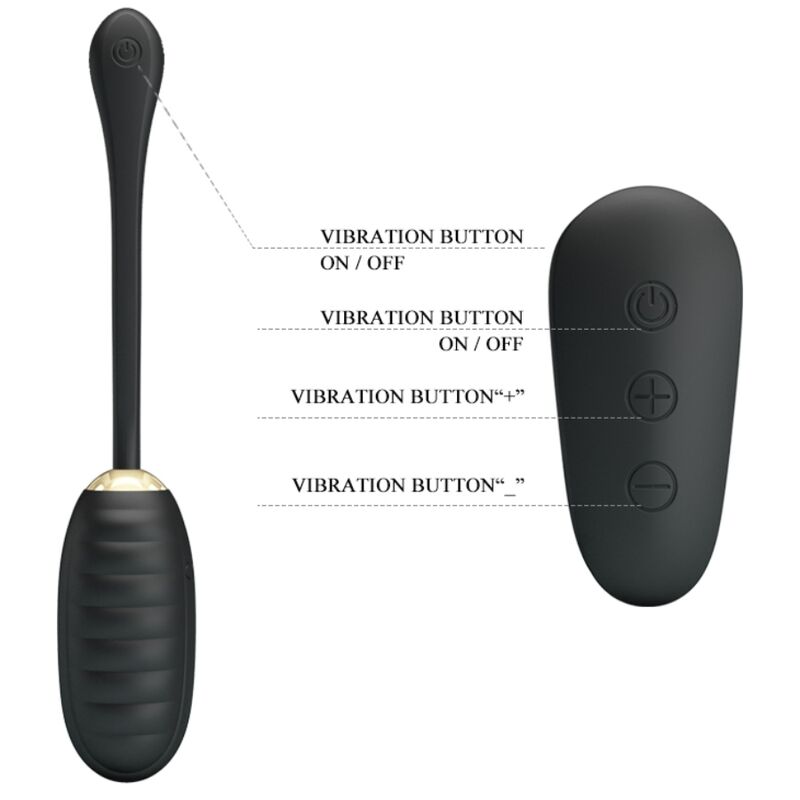 PRETTY LOVE - DOREEN LUXURY WIEDERAUFLADBARES VIBRATIONS-EI SCHWARZ