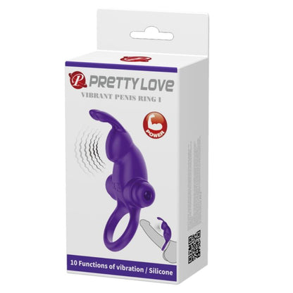 PRETTY LOVE - VIBRATORRING I KANINCHEN FÜR LILA PENIS