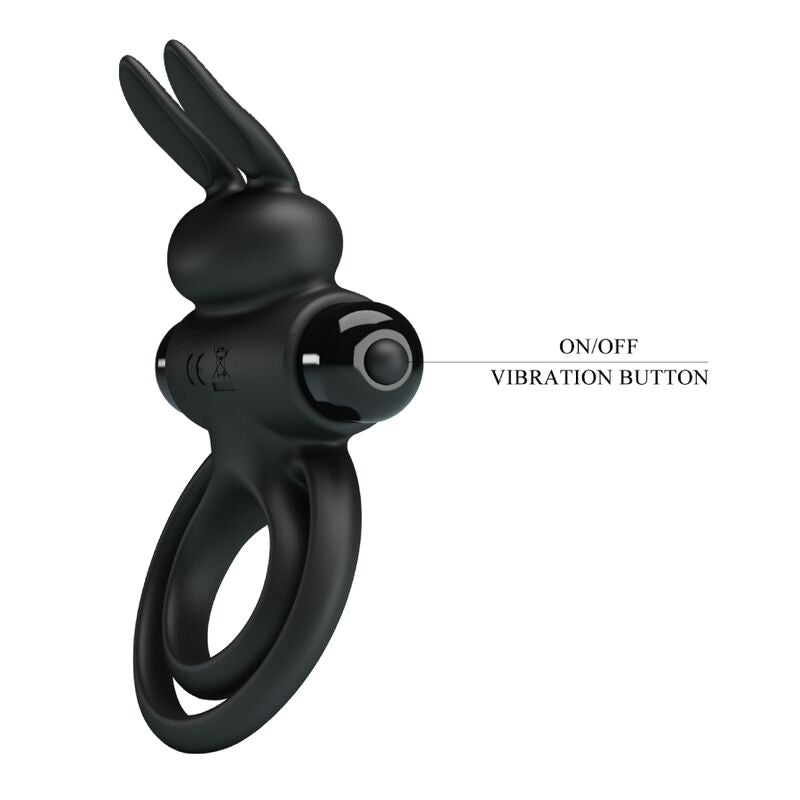 PRETTY LOVE - VIBRATOR III RABBIT RING FOR BLACK PENIS