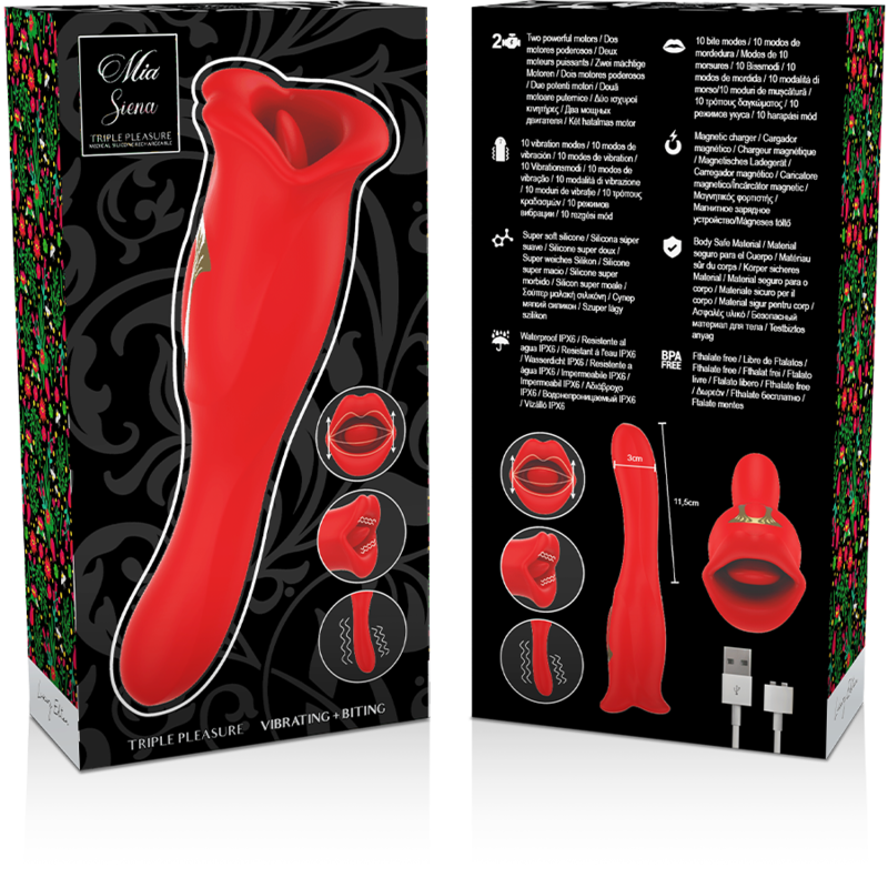 MIA - SIENA TRIPLE PLEASURE VIBRATING + BITE