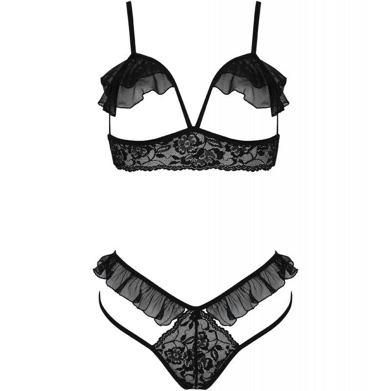 PASSION - DOLLY SET TWO PIECE BLACK S/M