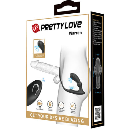 PRETTY LOVE - WARREN BLACK ANALRING & VIBRATOR