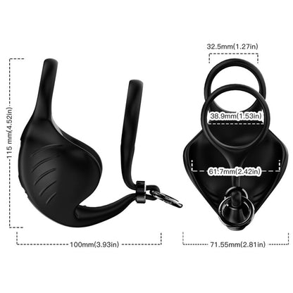 ARMONY - MANTA SCROTUM VIBRATOR RING SCHWARZ