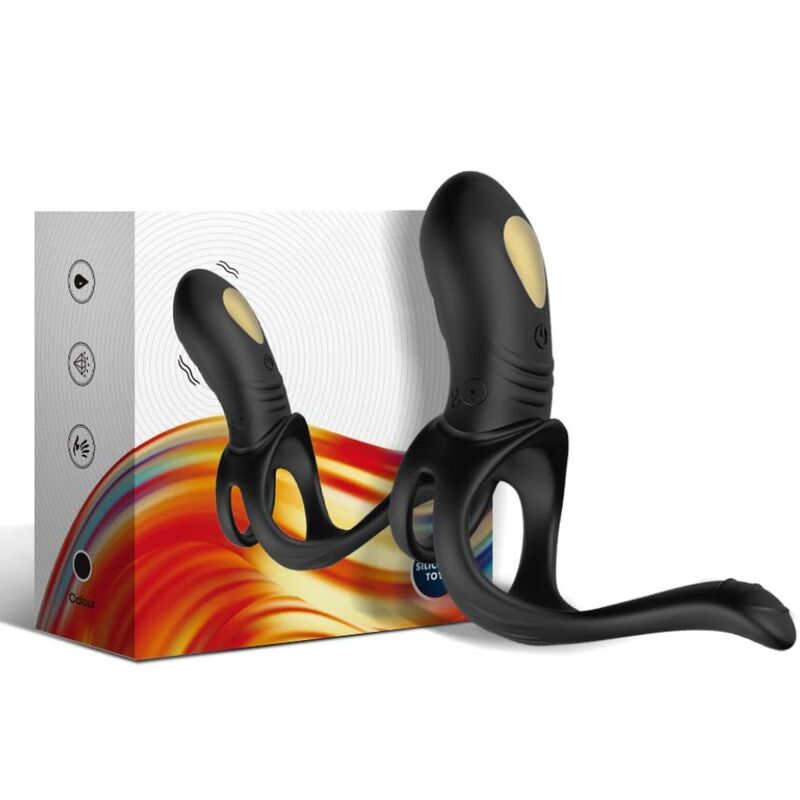 ARMONY - JOY JUMPER RING VIBRATOR FOR COUPLES &amp; ANAL PLUG REMOTE CONTROL BLACK