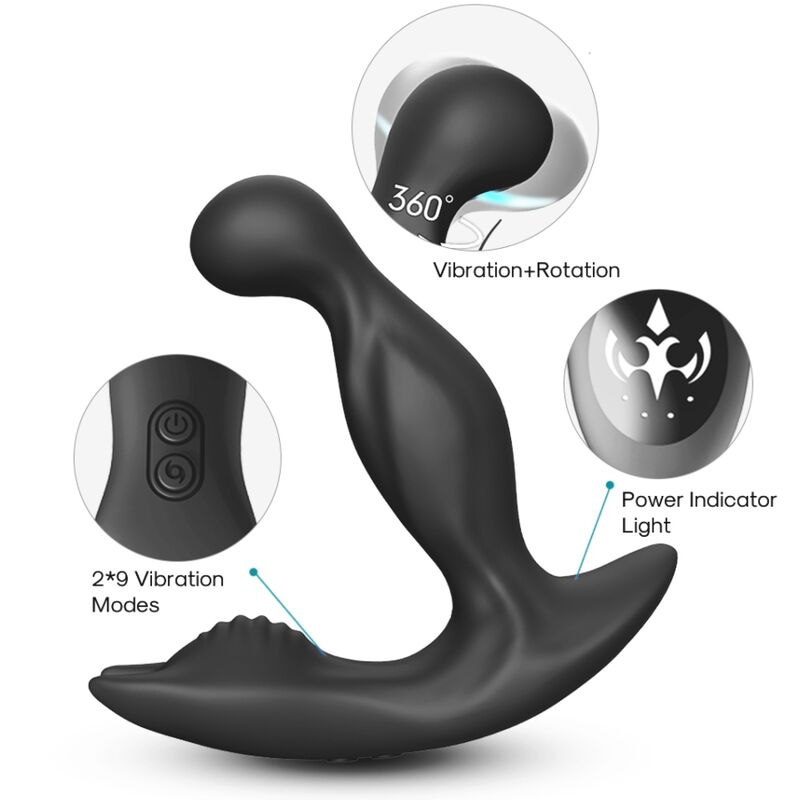 ARMONY - BAT KING VIBRATOR ANAL PROSTATA ROTATOR FERNBEDIENUNG SCHWARZ