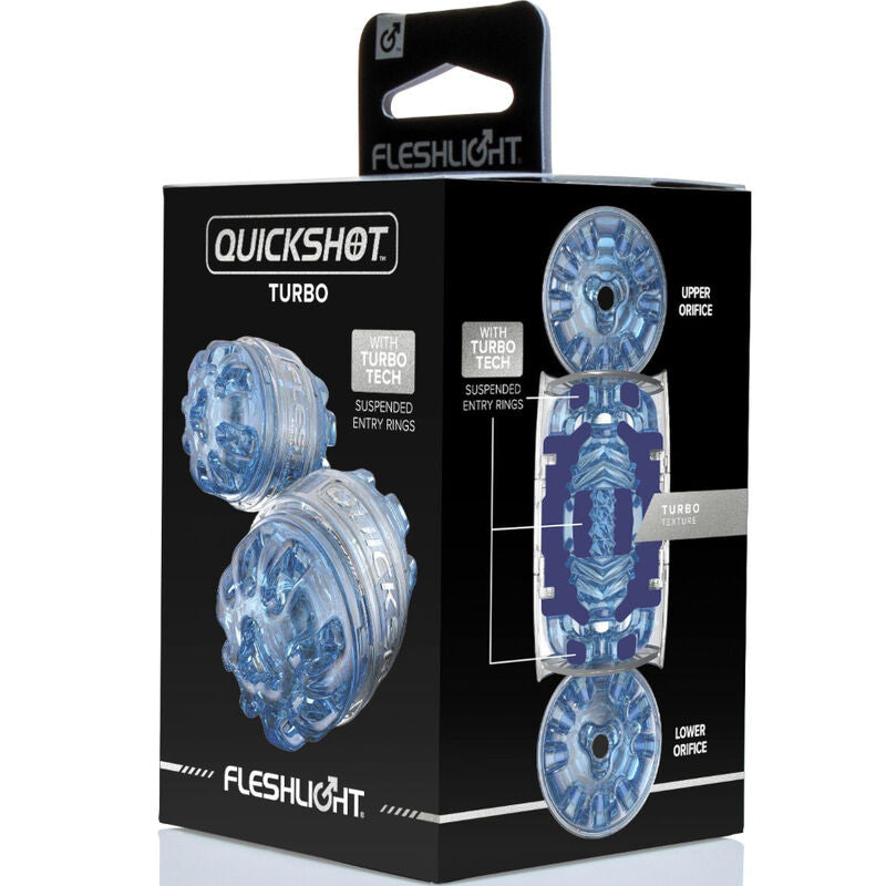 FLESHLIGHT - MASTURBATOR QUICKSHOT TURBO BLUE ICE