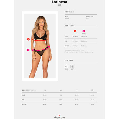 OBSESSIVE - LATINESA SET TWO PIECE XS/S