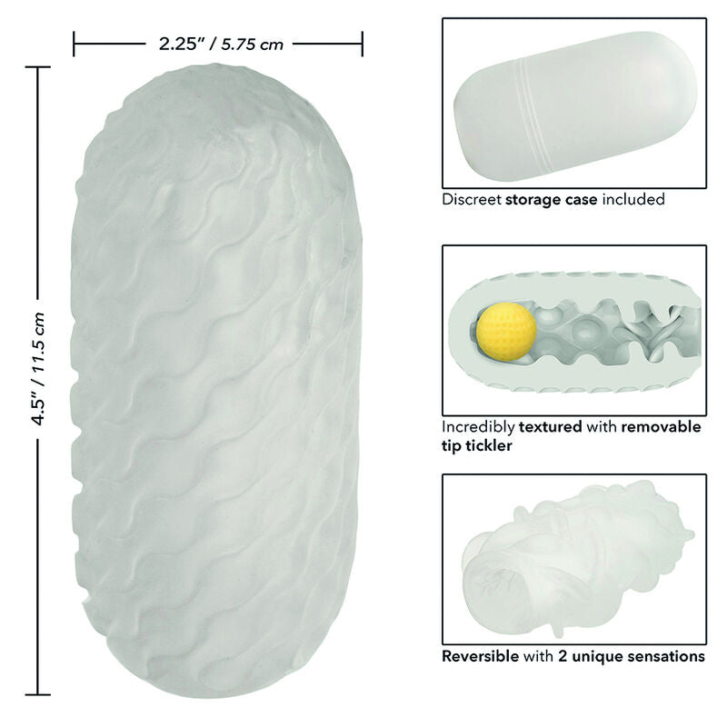 CALEXOTICS - BOUNDLESS REVERSIBLE SQUISHY BALL STROKE GRAU