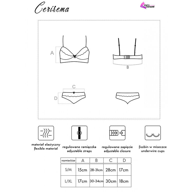 LIVCO CORSETTI FASHION - CERISEMA LC 21005 BRA + PANTIES CORAL