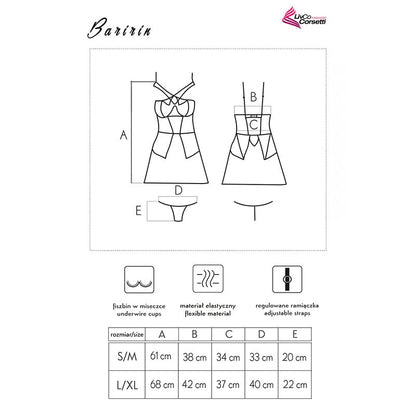 LIVCO CORSETTI FASHION - BARIRIN LC 90633 SHIRT + TROUSERS BLACK