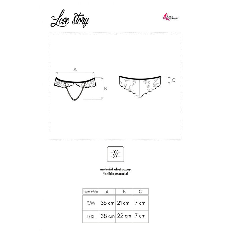 LIVCO CORSETTI FASHION - LOVE STORY LC 90679 PANTY WITH CROTCHLESS BLACK