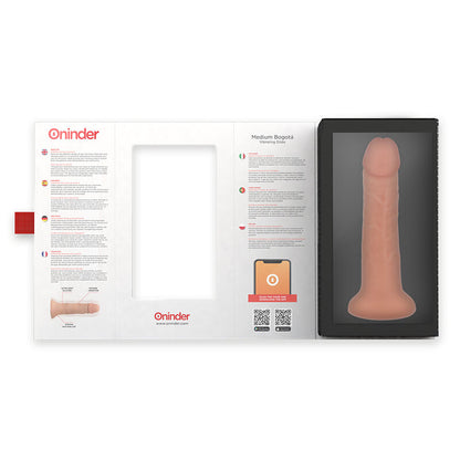 ONINDER - MEDIUM BOGOTÁ VIBRATOR DILDO WITH 9 SPEEDS NATURAL 20 CM -O- 4.2 CM - FREE APP