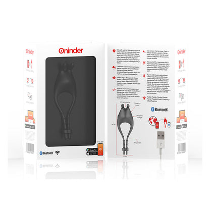 ONINDER - PAMPA RECHARGEABLE ADJUSTABLE VIBRATOR RING WITH CLITORIS STIMULATOR 10 SPEEDS - FREE APP