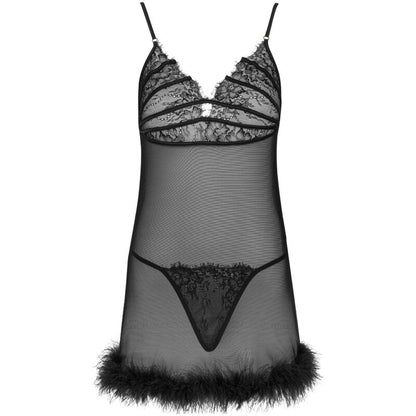 LIVCO CORSETTI FASHION - ZERUNAM SET BABYDOLL + SCHWARZER TANGA