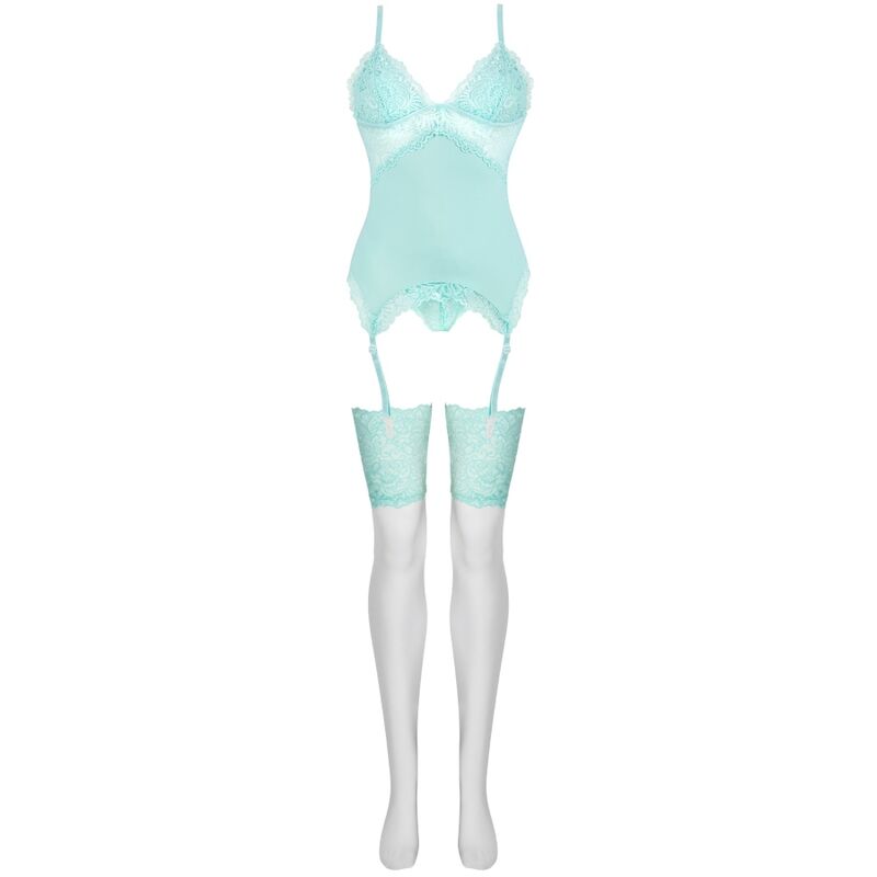 LIVCO CORSETTI FASHION - PERSINNE WITH EMPORIO SET CORSET + PANTIES + STOCKINGS
