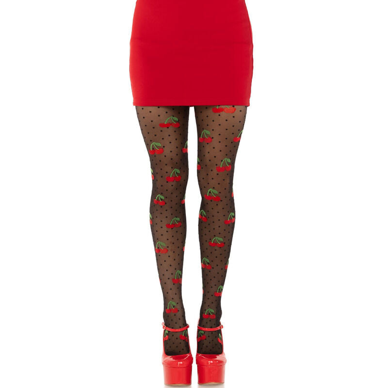 LEG AVENUE - BLACK CHERRY MUD FLAPS STOCKINGS
