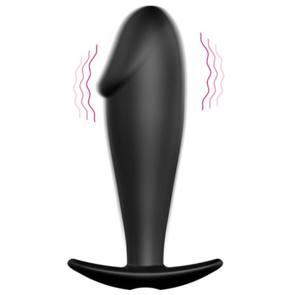 PRETTY LOVE - SILIKON ANAL PLUG PENIS FORM UND 12 VIBRATIONSMODI SCHWARZ