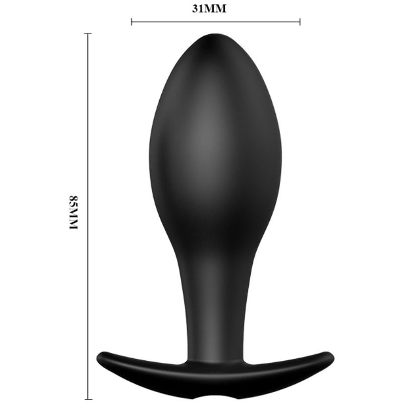 PRETTY LOVE - ANAL PLUG ANCHOR SHAPE SILICONE 12 VIBRATION MODES BLACK