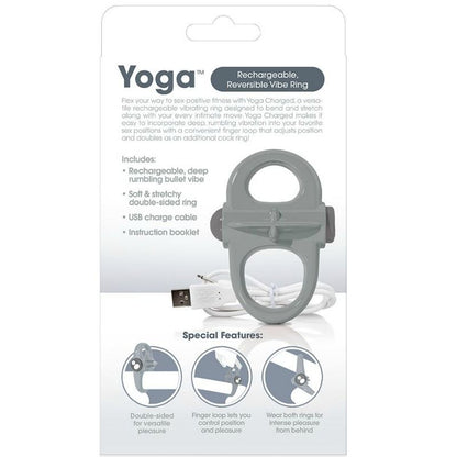 SCREAMING O - RECHARGEABLE VIBRATING RING YOGA GRAY