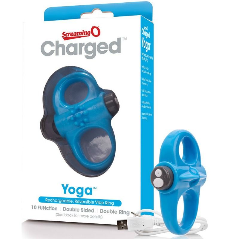 SCREAMING O - WIEAUFLADBARER VIBRIERRING YOGA BLAU