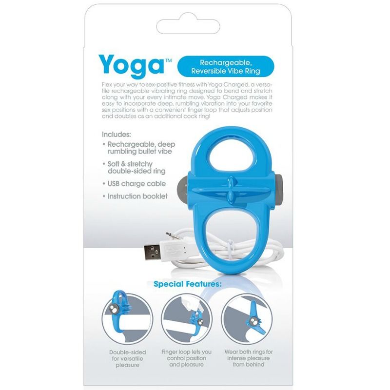 SCREAMING O - WIEAUFLADBARER VIBRIERRING YOGA BLAU