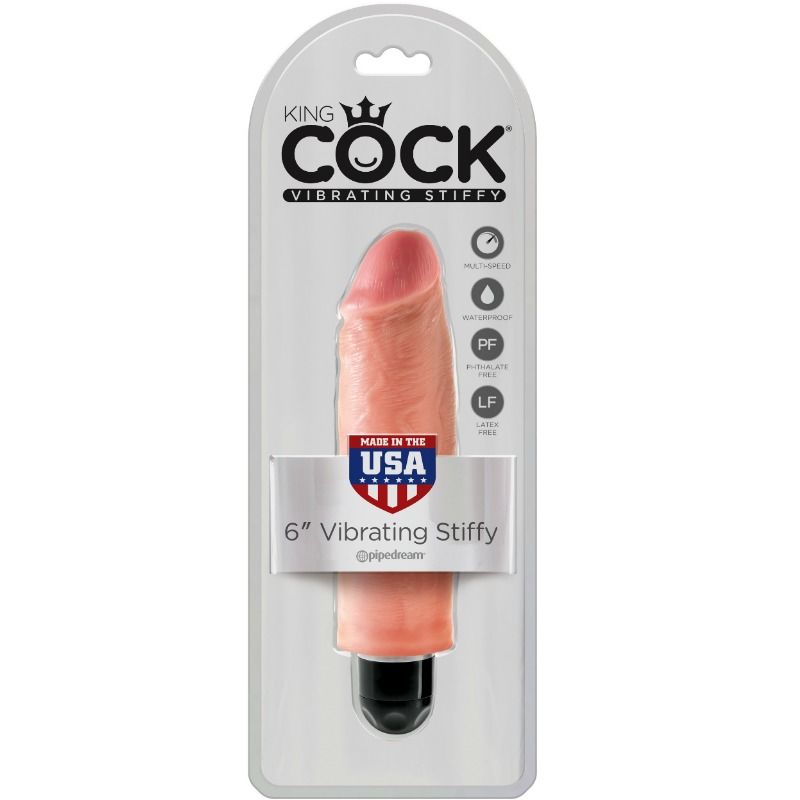 KING COCK - STIFF REALISTIC VIBRATOR 15.24 CM NATURAL