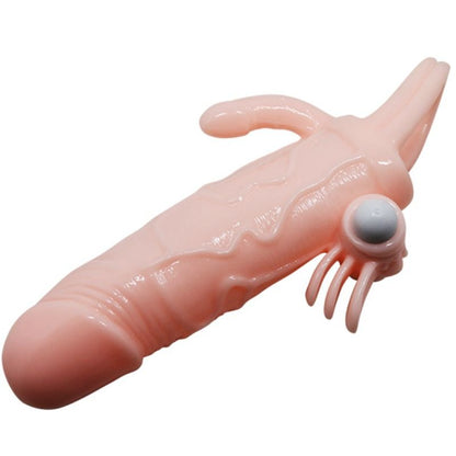 BAILE - BRAVE MAN PENISHEATH WITH CLITORIS AND ANAL STIMULATION FLESH 16.5 CM