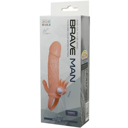 BAILE - BRAVE MAN PENISHEATH WITH CLITORIS AND ANAL STIMULATION FLESH 16.5 CM