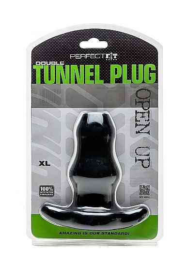 PERFECT FIT BRAND - DOPPELTUNNEL PLUG XL GROSS SCHWARZ