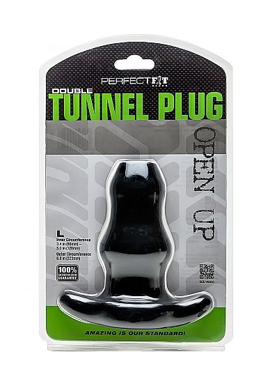 PERFECT FIT BRAND - DOPPELTUNNEL PLUG GROSS SCHWARZ