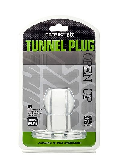 PERFECT FIT BRAND - ASS TUNNEL PLUG SILIKON TRANSPARENT M