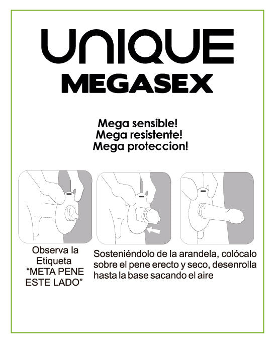 UNIQ - MEGASEX LATEX FREE SENSITIVE CONDOMS 3 UNITS