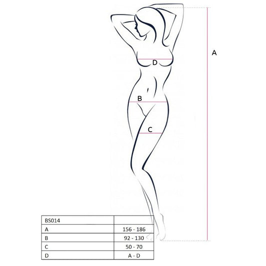 PASSION - WOMAN BS014 RED BODYSTOCKING, ONE SIZE