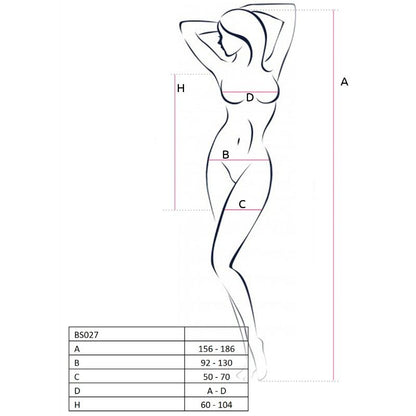 PASSION - WOMAN BS027 BODYSTOCKING RED DRESS STYLE, ONE SIZE